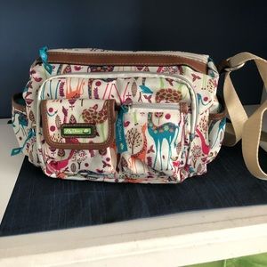 Lily Bloom CrossBody Purse Colorful Giraffes